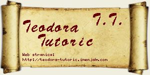 Teodora Tutorić vizit kartica